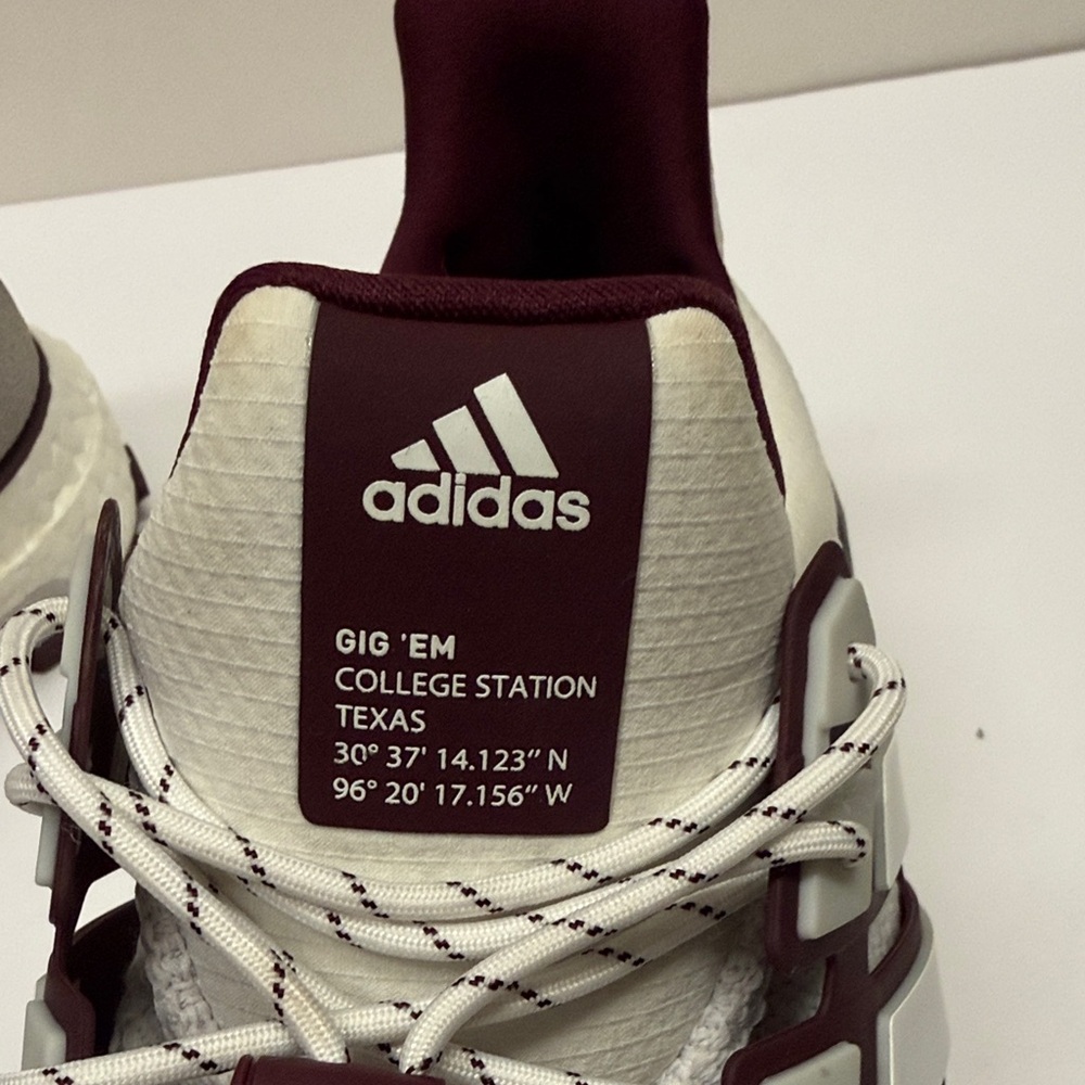 Adidas /Maroon Texas A&M Aggies Ultraboost 10 Running Shoe, Size 12.5 - Picture 3 of 11